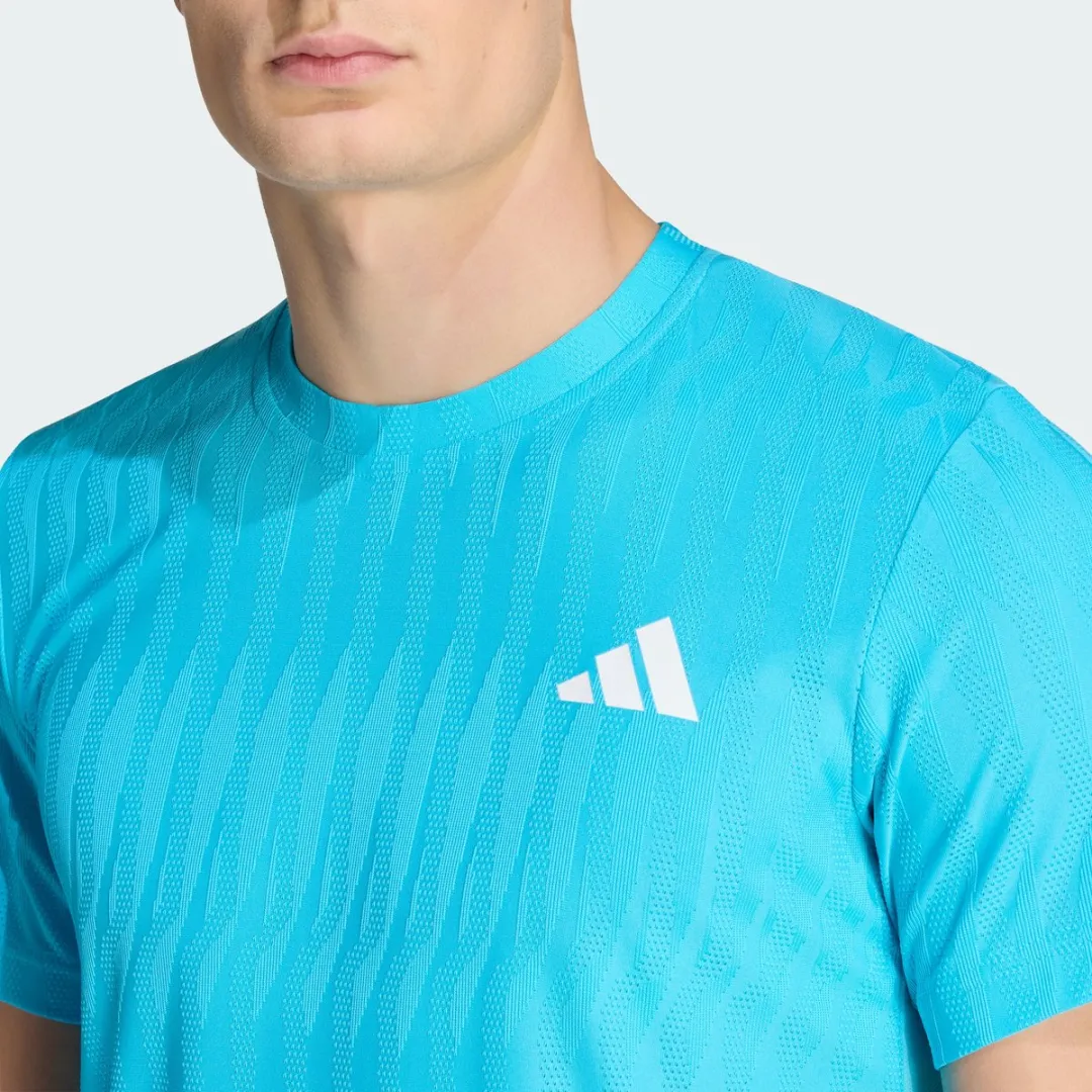 adidas Performance Climacool+ Airchill Freelift Tennis T-shirt - S - Turquoise - afbeelding 6 van 6