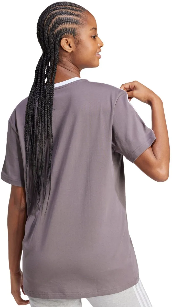 adidas Essentials 3-Stripes Tee Dames - XS - Grijs