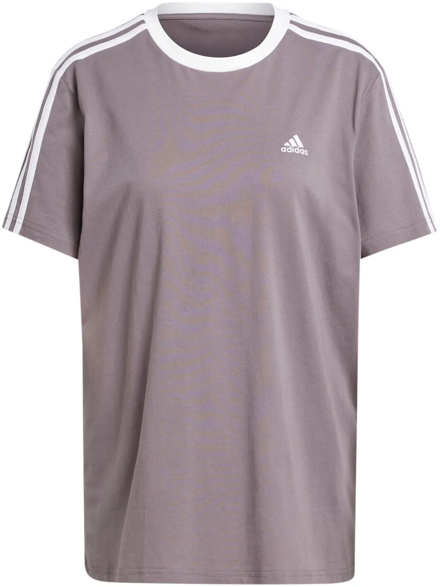 adidas Essentials 3-Stripes Tee Dames - XS - Grijs