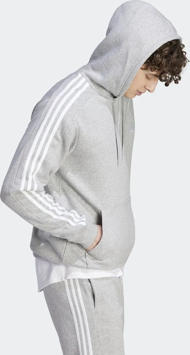 adidas Essentials Fleece 3-Stripes Hoodie 2XL - Grijs