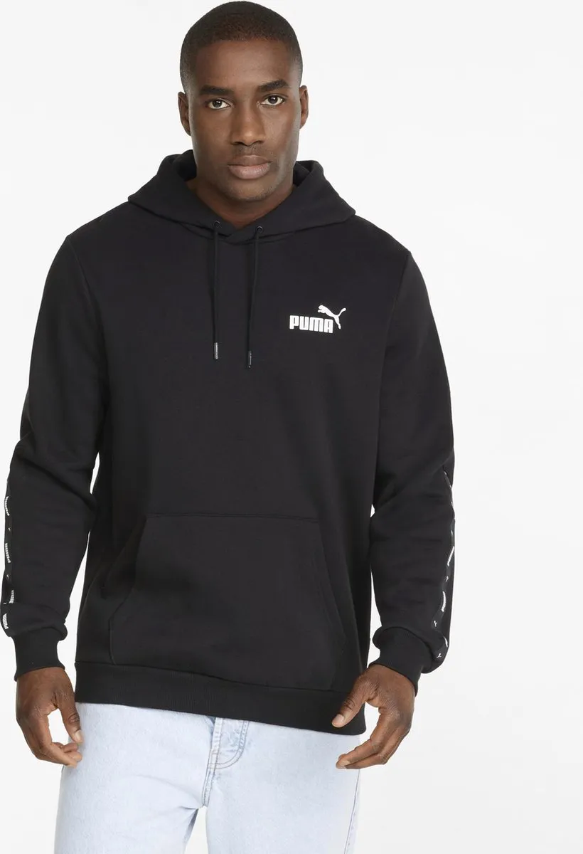PUMA ESS+ Tape Hoodie - Maat M - Zwart