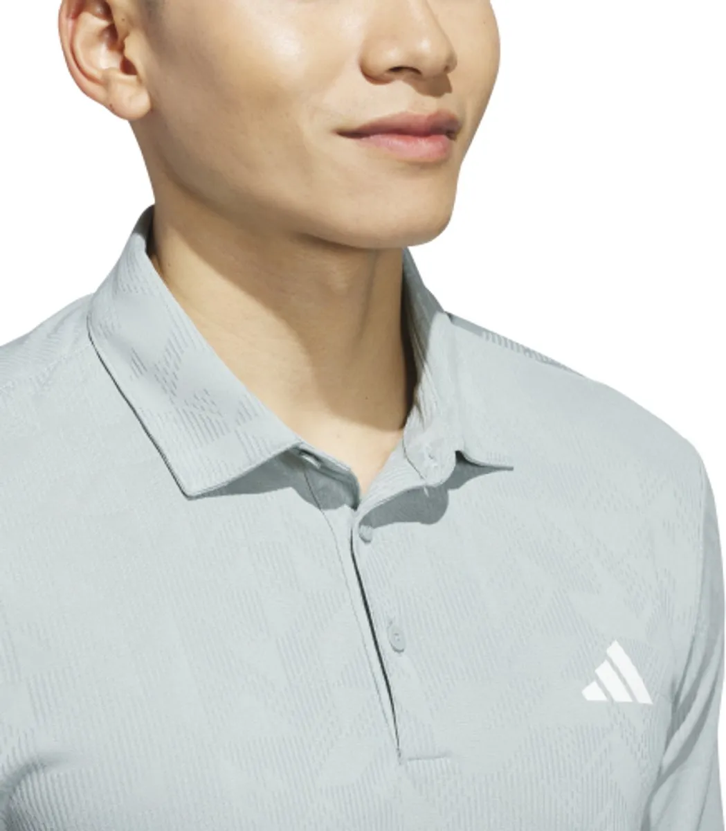 Adidas Ultimate Jacquard Heren Golfpolo - Olijf - XXL