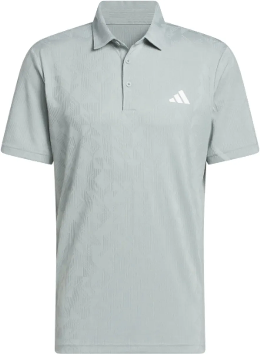 Adidas Ultimate Jacquard Heren Golfpolo - Olijf - XXL