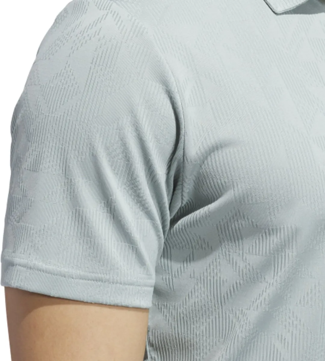 Adidas Ultimate Jacquard Heren Golfpolo - Olijf - XXL