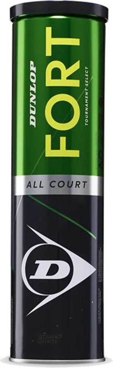 Dunlop Tennisbal All Court Geel - 4 Stuks - afbeelding 6 van 6