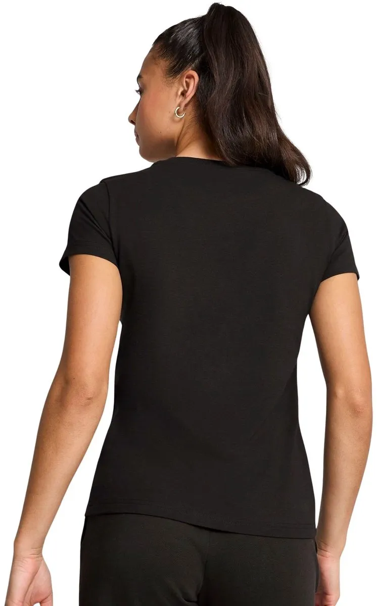 PUMA ESS Elevated Tee Dames T-shirt - L - Puma Black