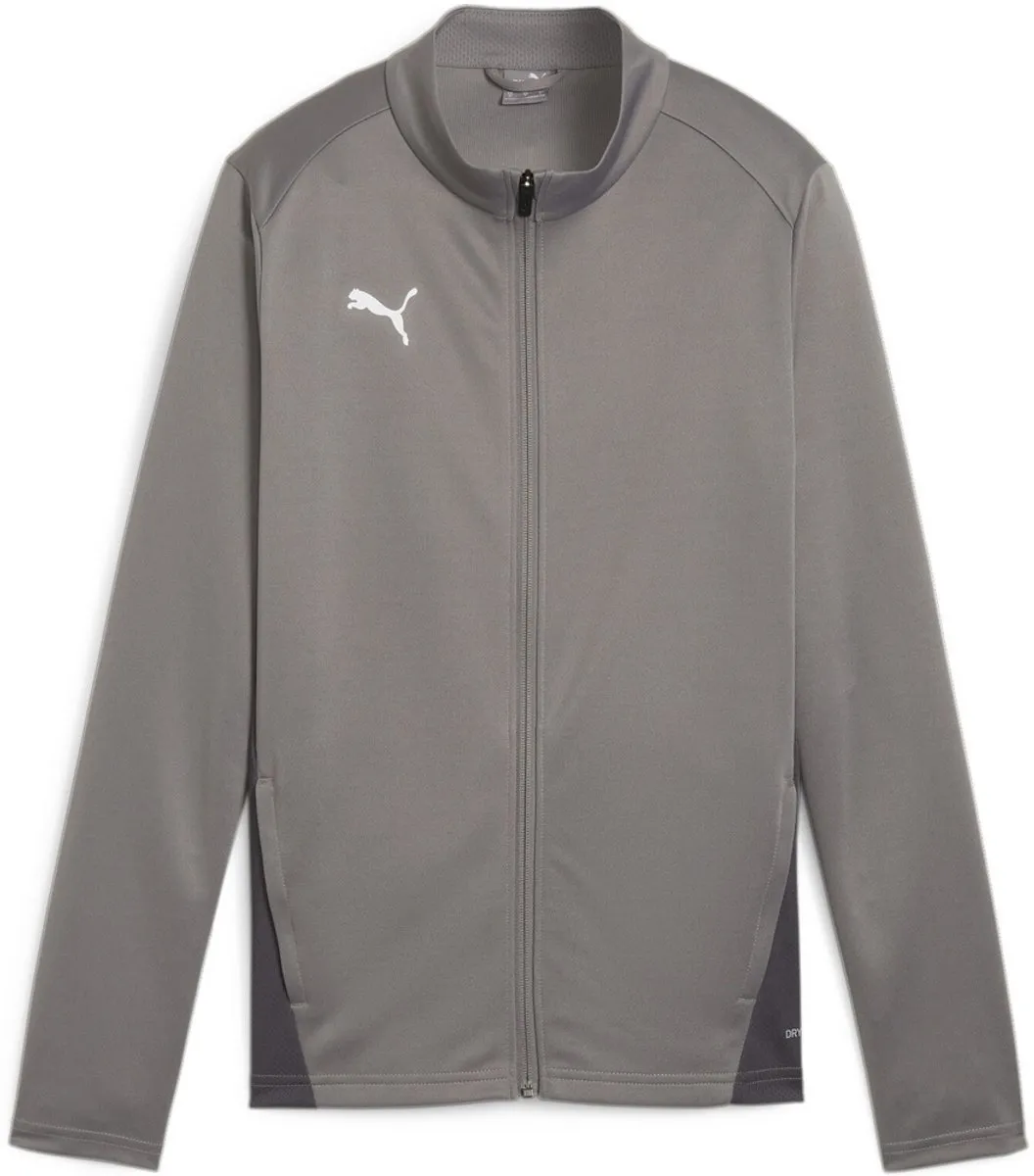 PUMA Damen TeamGoal Training Jacket - S - Cast Iron/White/Grijs