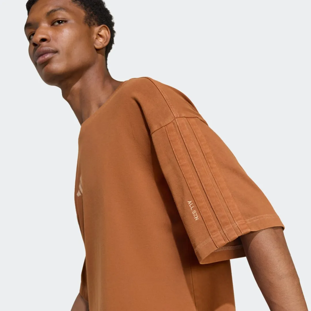 adidas ALL SZN Washed T-shirt KE5997 - Heren - Bruin