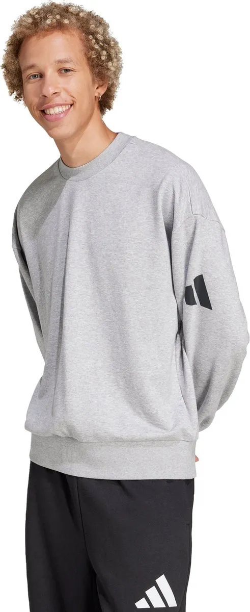 adidas Sportswear Essentials Loose Fit 3 Bar Logo Sweatshirt Grijs
