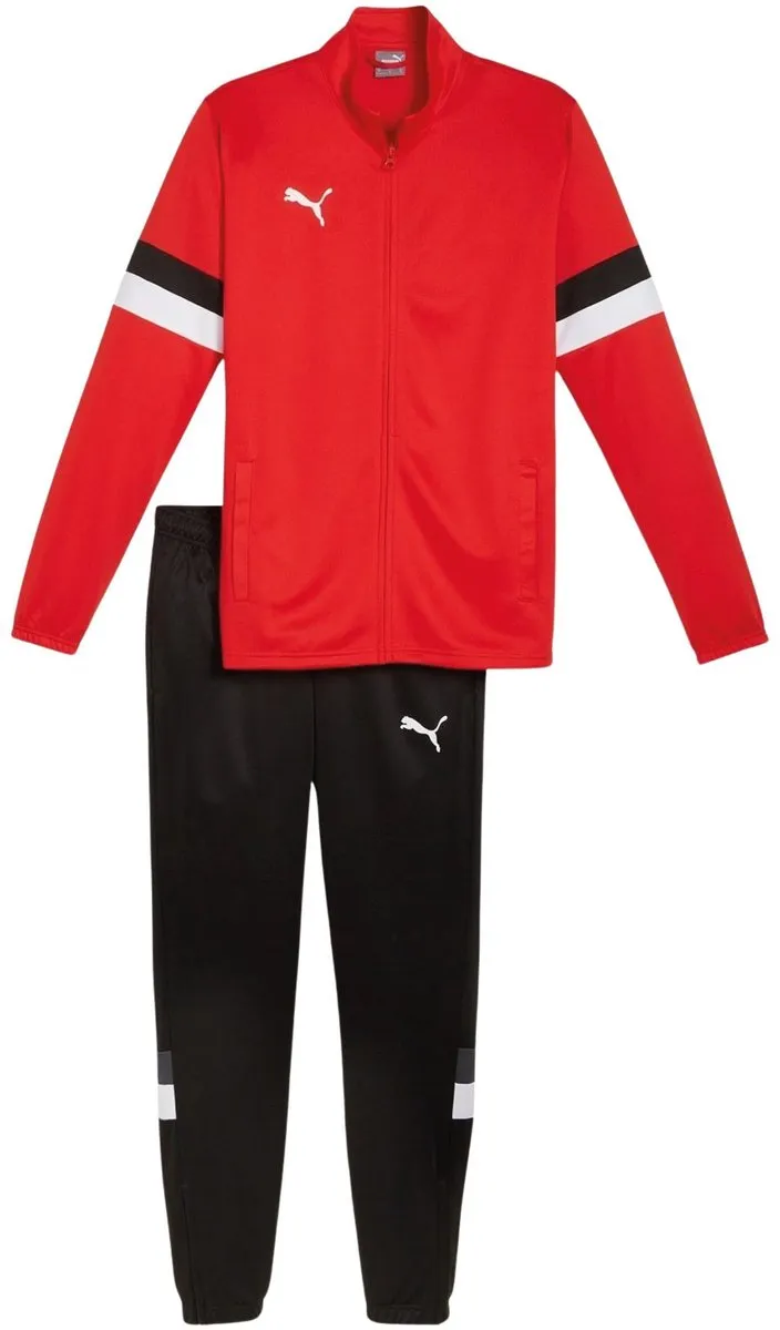 PUMA TeamRISE Trainingspak Junior 152 - Blauw/Zwart/Wit