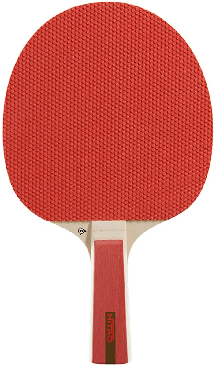 Dunlop Nitro Tafeltennisbat - Rood/Zwart