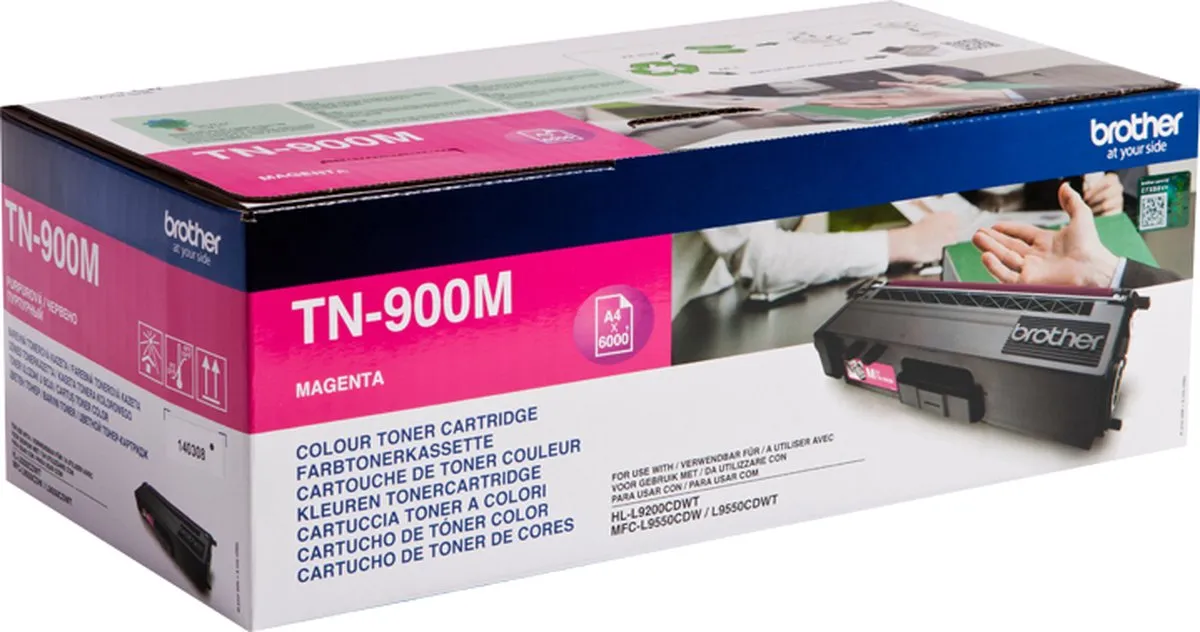 Brother TN-900M Tonercartridge - Magenta - afbeelding 6 van 6