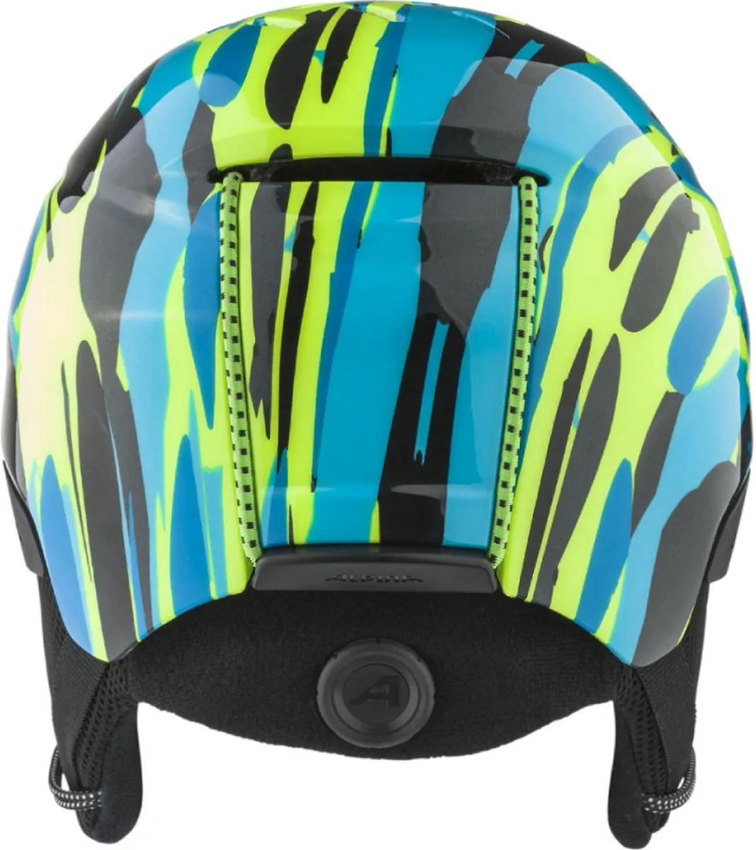 Alpina Pizi Junior Skihelm - Neon Blauw Groen - Maat 51-55cm - afbeelding 3 van 6
