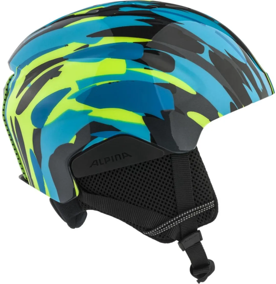 Alpina Pizi Junior Skihelm - Neon Blauw Groen - Maat 51-55cm - afbeelding 6 van 6