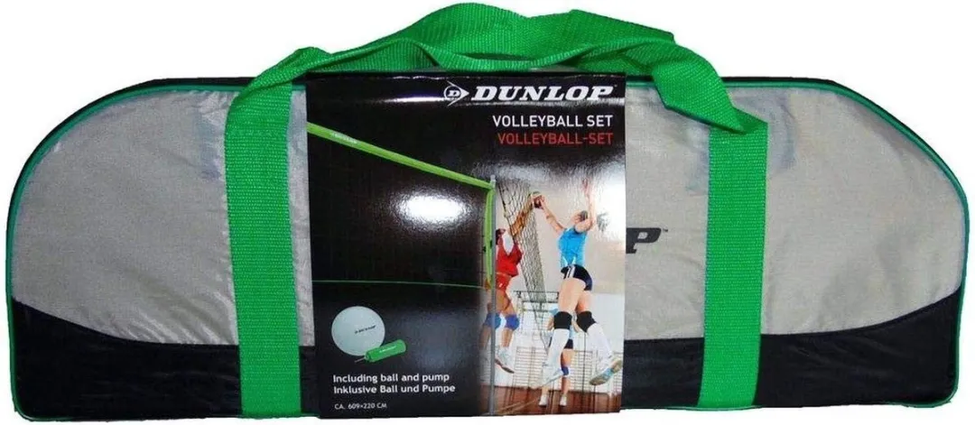 Dunlop Volleybalset Compleet - 600x220cm - Groen/Wit/Zwart/Grijs - afbeelding 6 van 6