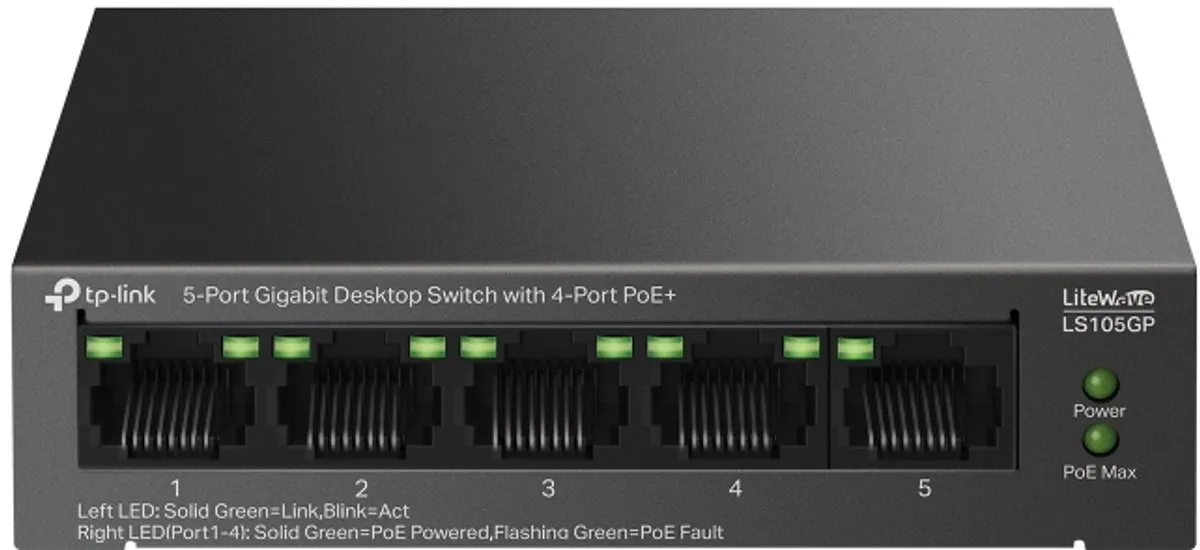 TP-Link LiteWave LS105GP 5-Poort Gigabit Switch