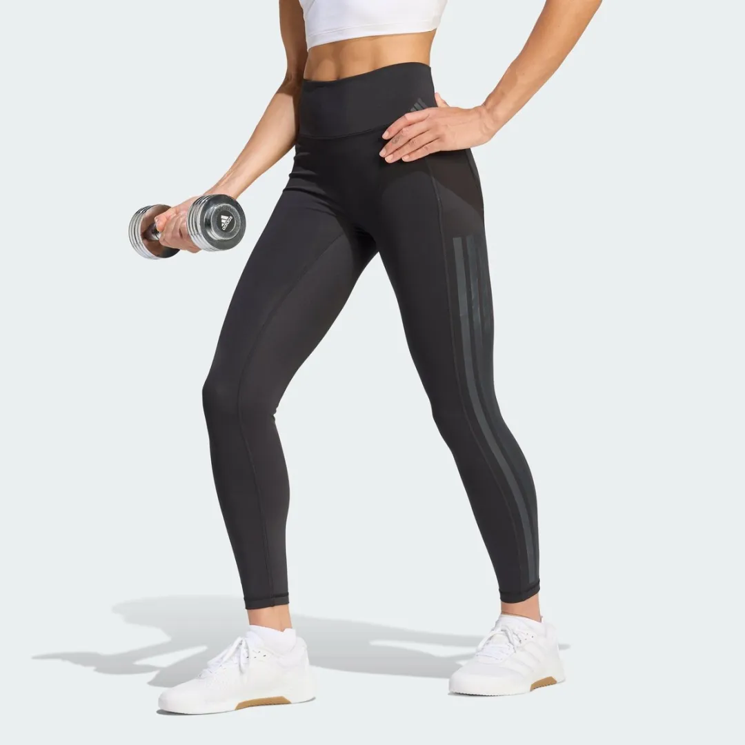 Adidas Performance Optime 3-Stripes 7/8 Workoutlegging XXS - Zwart
