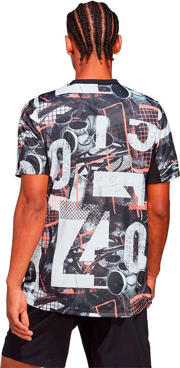 Adidas Club Graphic T-shirt - Zwart S