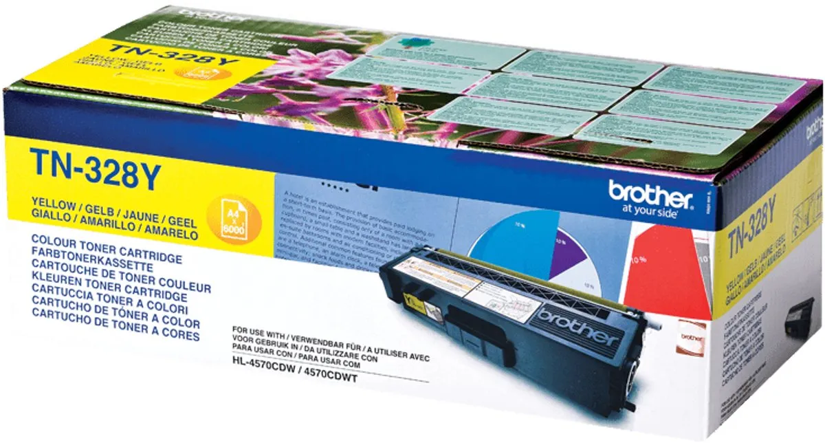 Brother TN-328Y Tonercartridge Geel