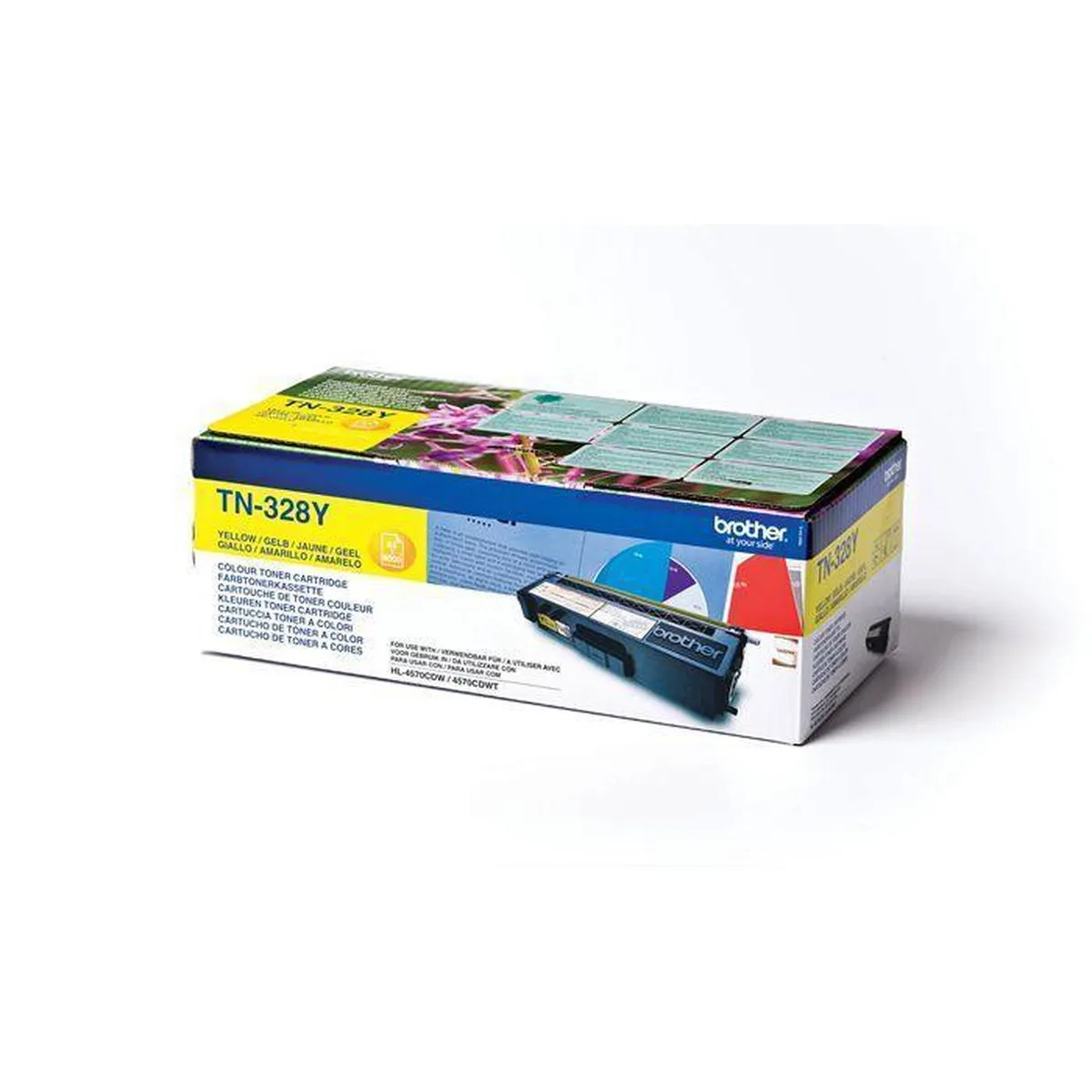 Brother TN-328Y Tonercartridge Geel