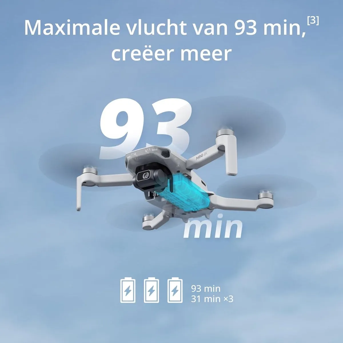 DJI Mini 4K Fly More Combo Drone - Wit