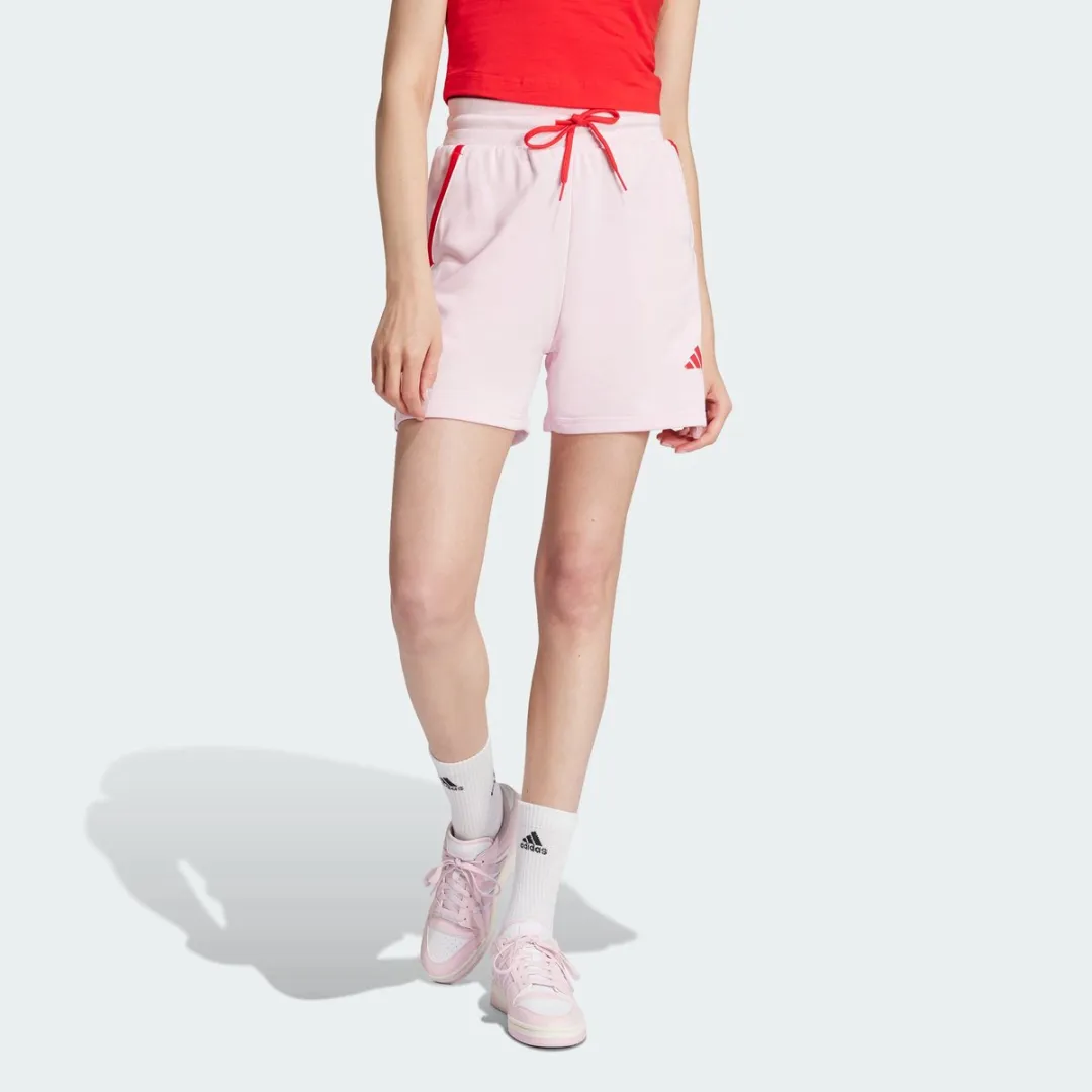 adidas Essentials Color Pop French Terry Short Dames - Roze XS
