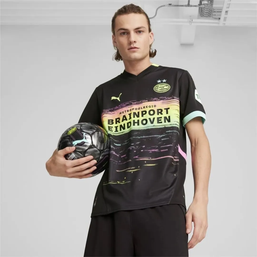PUMA PSV Uit-Shirt 24/25 - S - Black/Yellow Alert