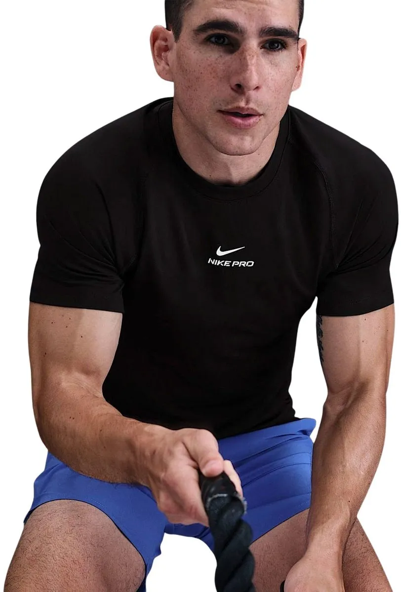Nike Pro Training Shirt HV0409-010 - Maat L - Zwart