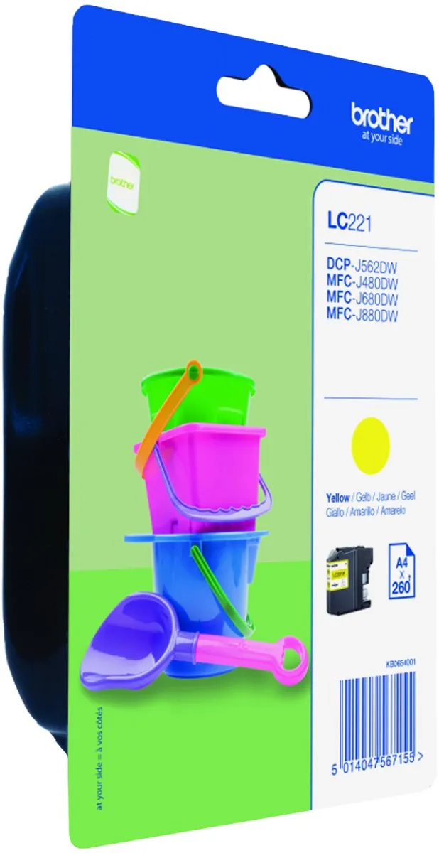 Brother LC-221YBP Inktcartridge Geel