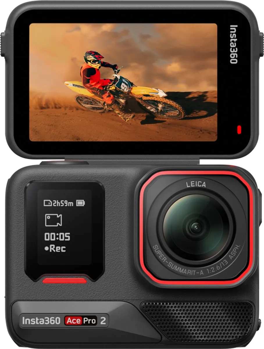 Insta360 Ace Pro 2 CAAINS60136 Actiecamera - 2x 1800mAh - Donkergrijs