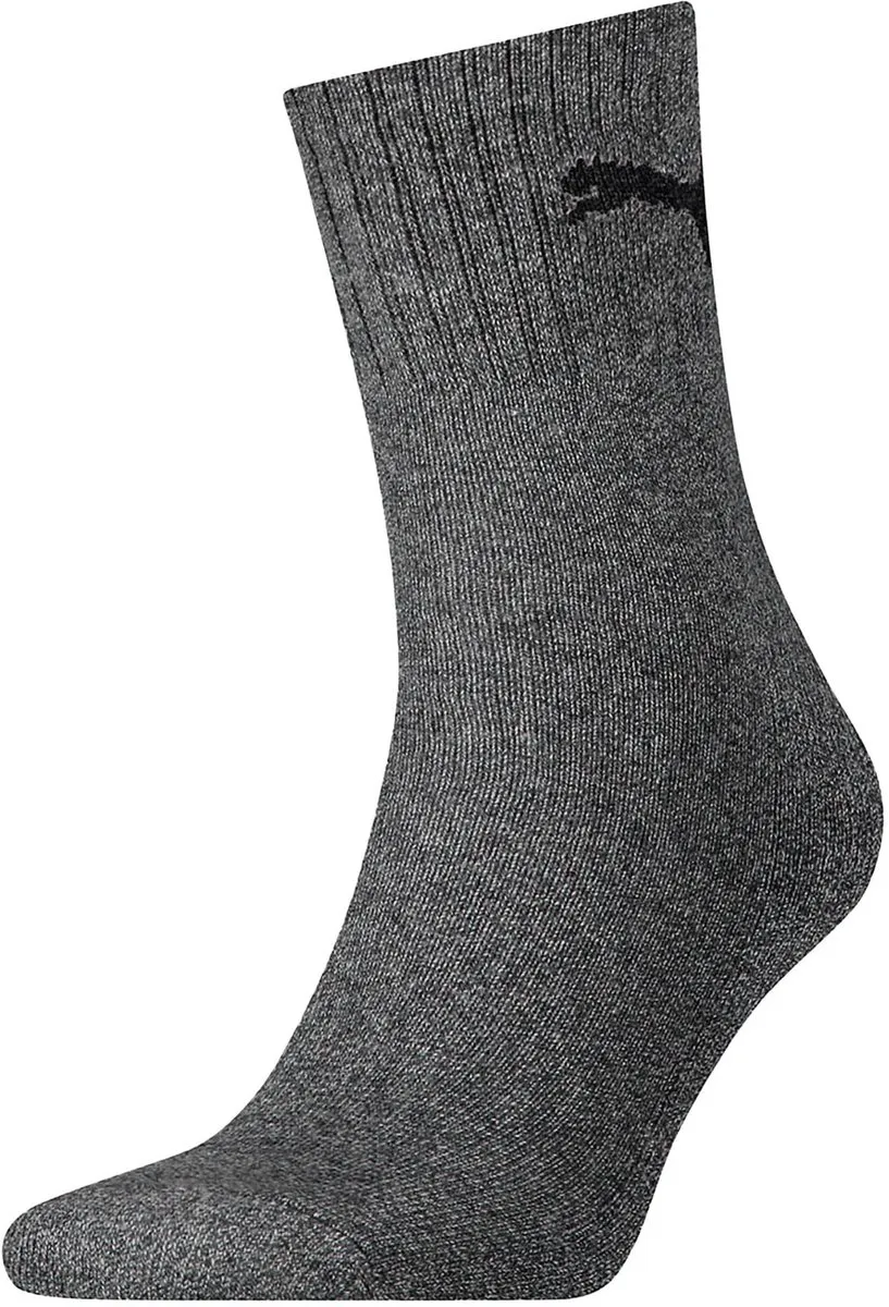 PUMA Halfhoge Sportsokken 35-38 - 3 Stuks - Black White