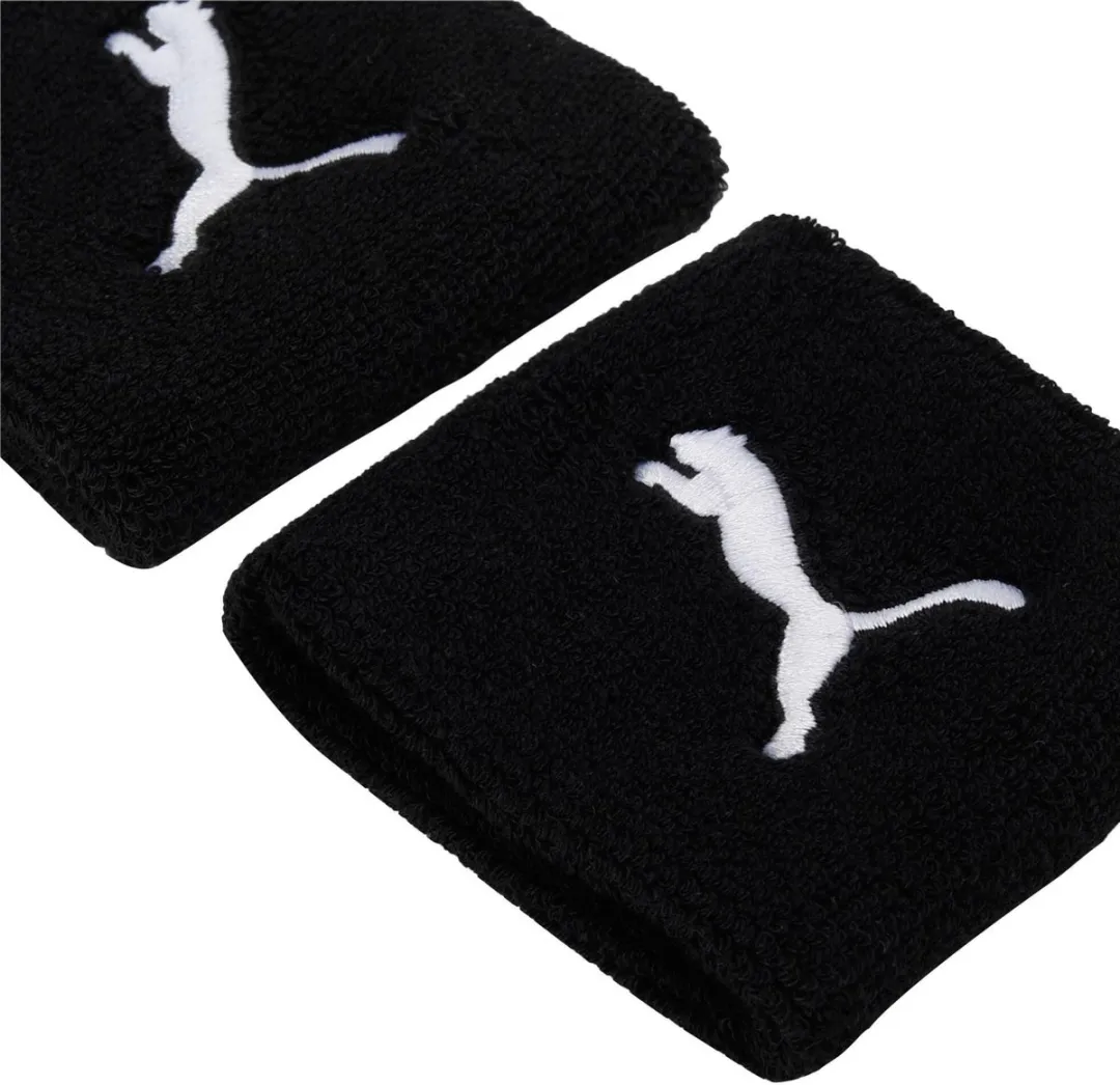 PUMA Zweetbandjes - 2 Stuks - Zwart