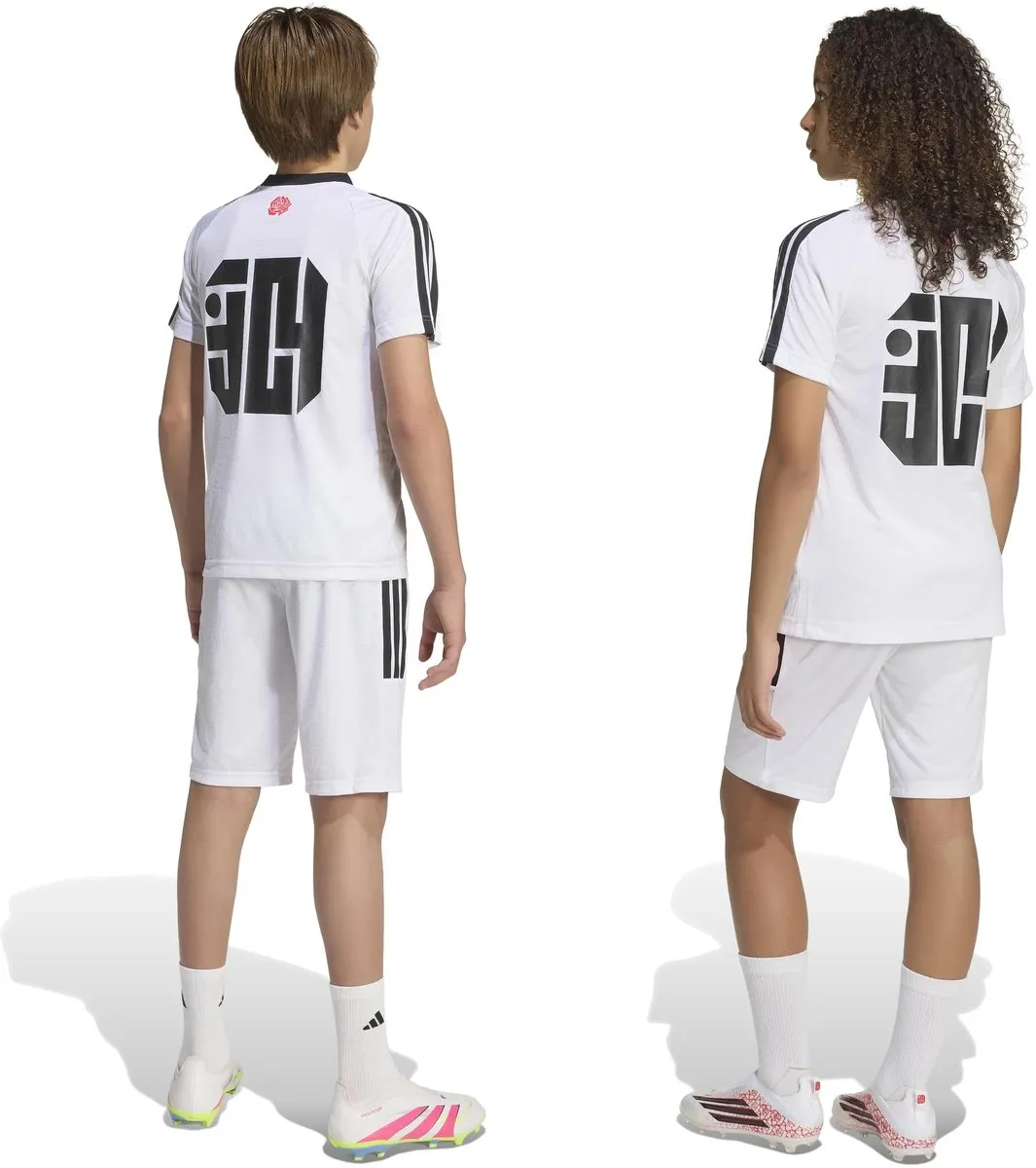 adidas ly hot sho y Short Voetbal Trainingsbroek 128 - Wit