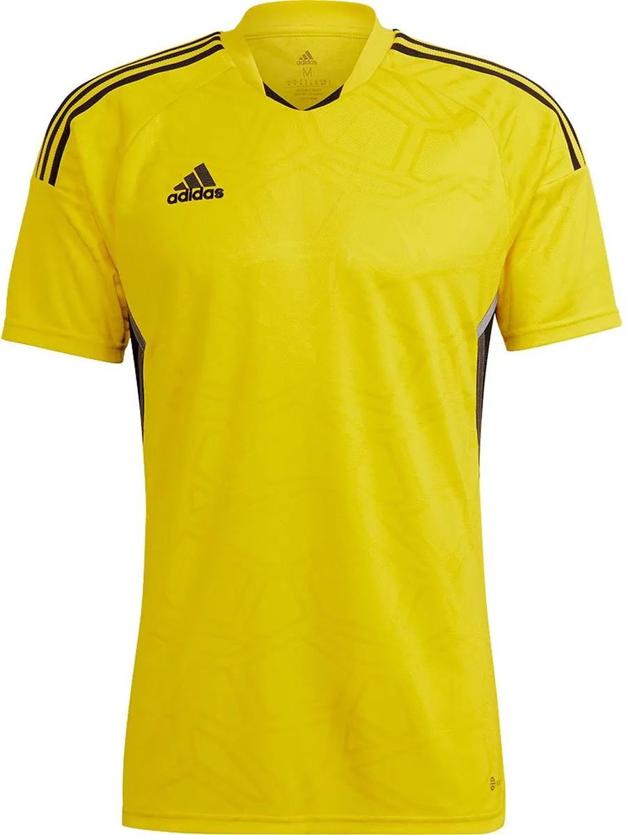 Adidas Condivo 22 MD Korte Mouwen T-shirt - Geel - Maat M