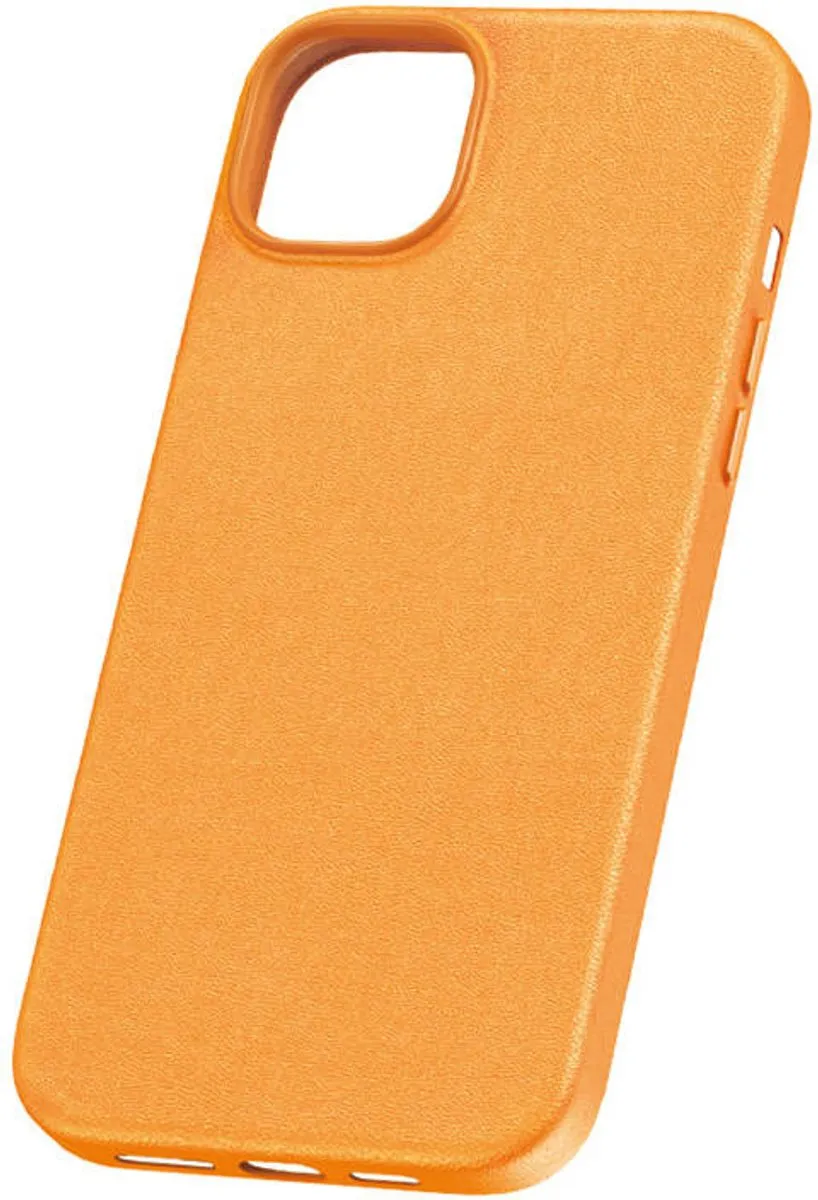 Baseus Fauxther Series Hoesje iPhone 15 Plus - Oranje - afbeelding 2 van 4
