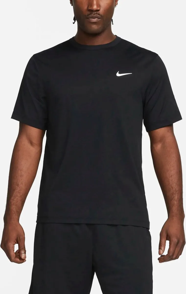 Nike UV Miler Sportshirt DV9839-010 - Maat L - Zwart