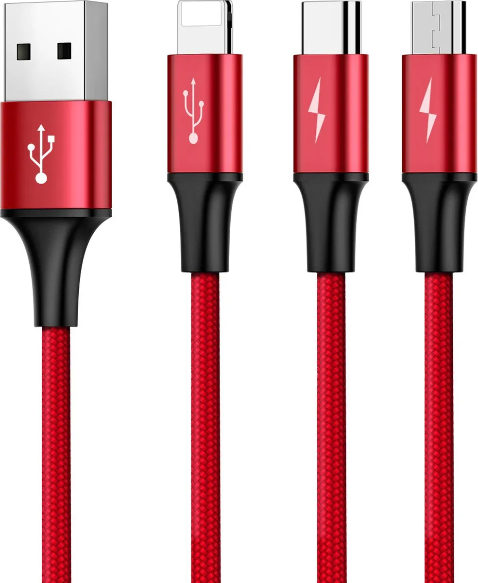 Baseus Rapid 3-in-1 Kabel Lightning/USB-C/Micro USB 120cm