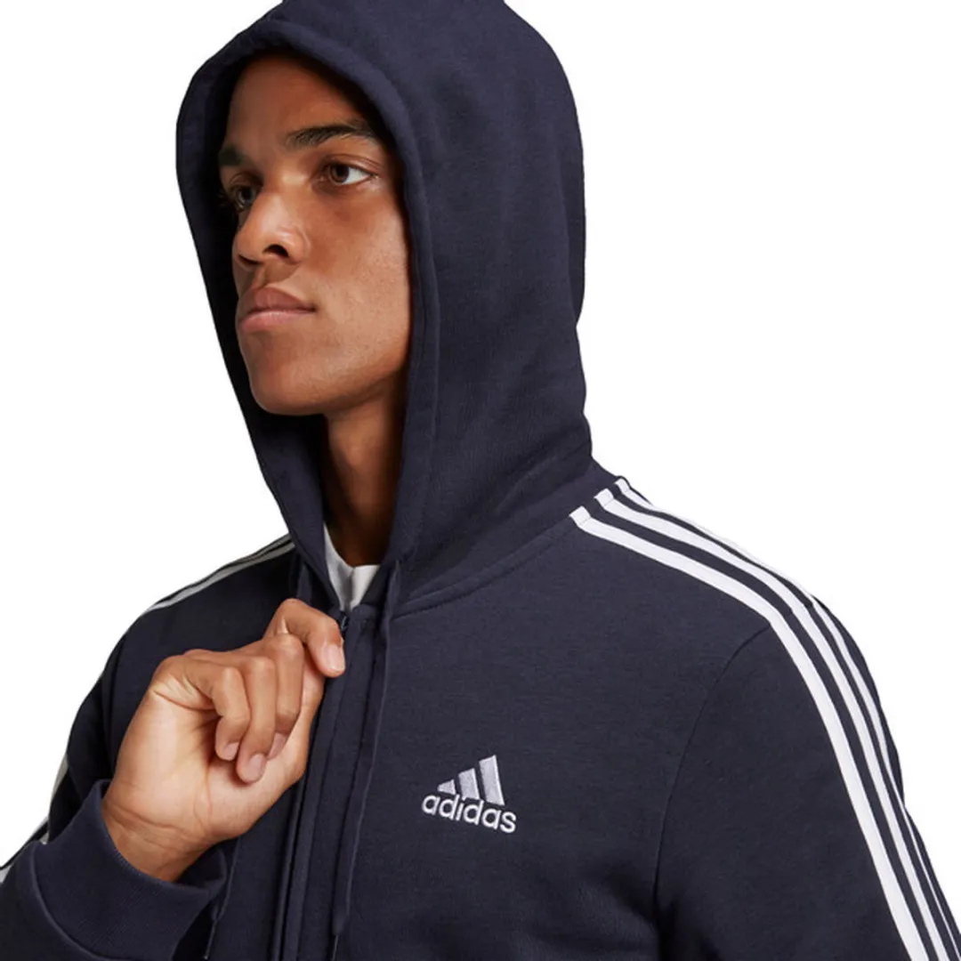 adidas Essentials Fleece FZ Hood Heren - Navy S