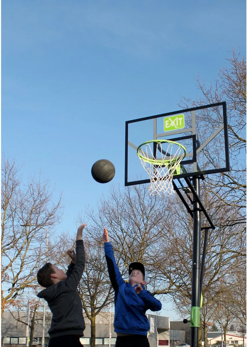 EXIT Galaxy Basketbalbord Groen/Zwart - Grondmontage