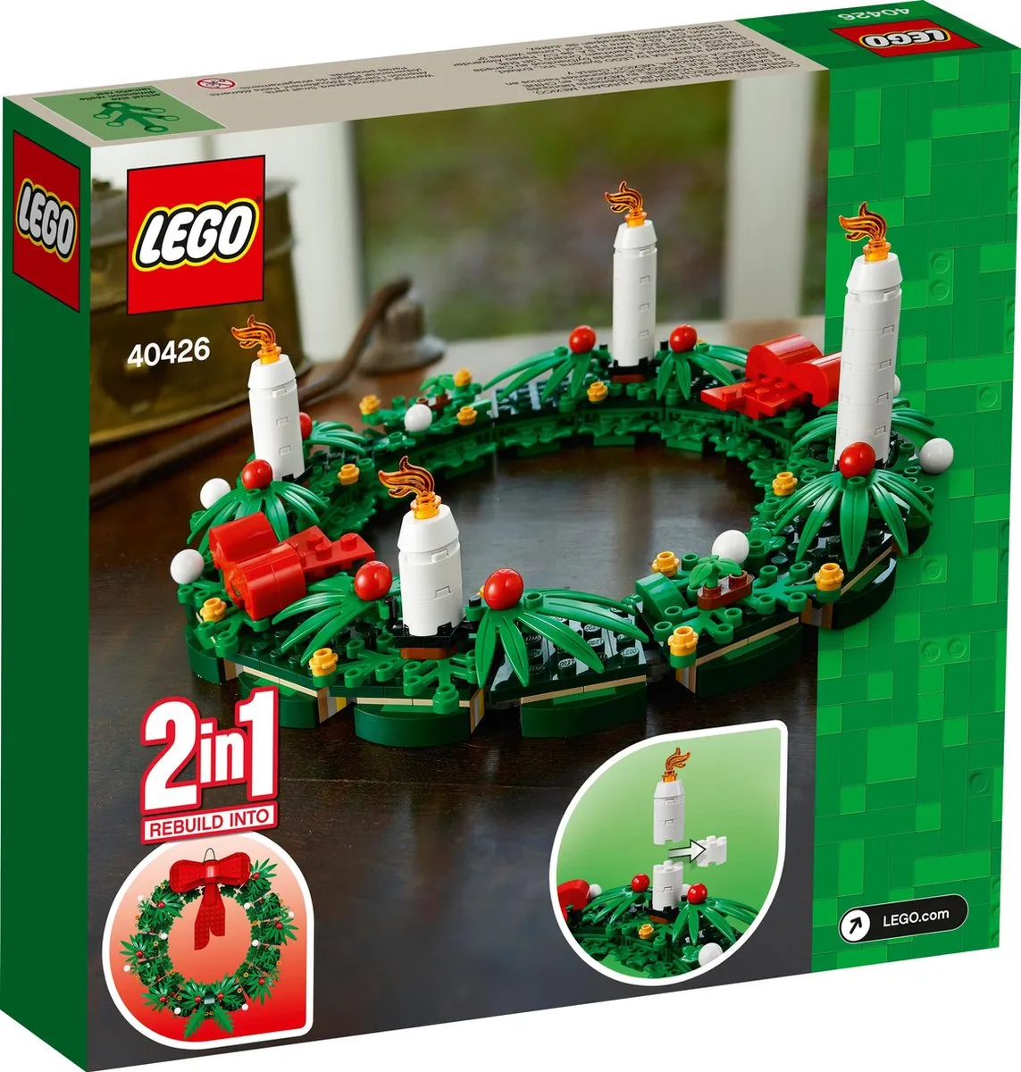 LEGO Kerstkrans 2-in-1 40426 - 510 Stukken - Multicolor - afbeelding 3 van 3