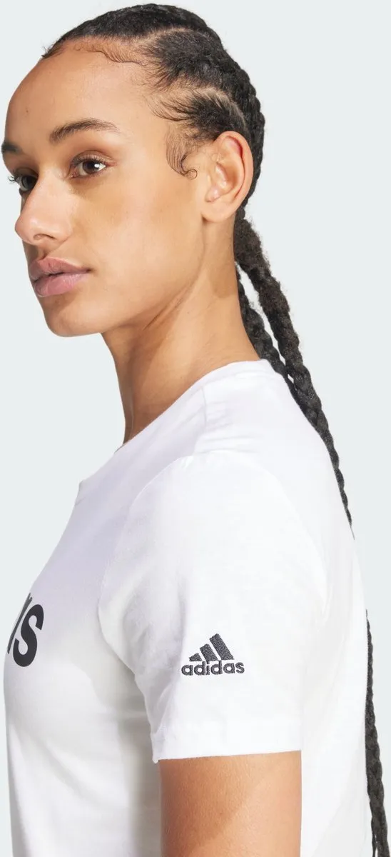 adidas Essentials Slim Logo T-shirt GL0768 - Wit - M