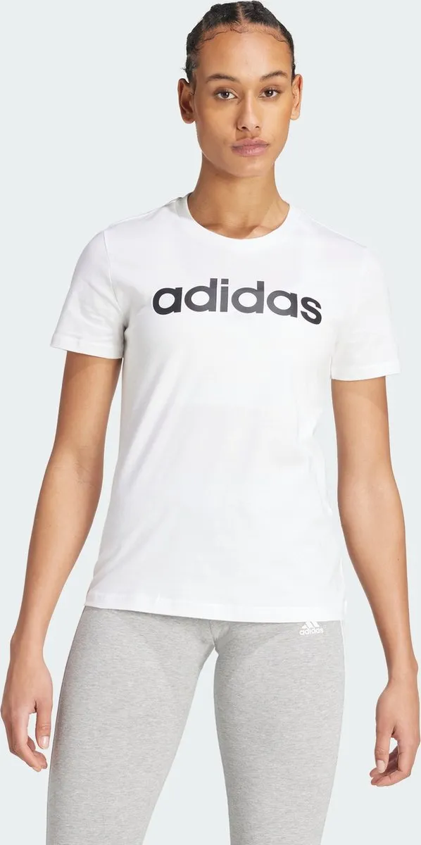 adidas Essentials Slim Logo T-shirt GL0768 - Wit - M