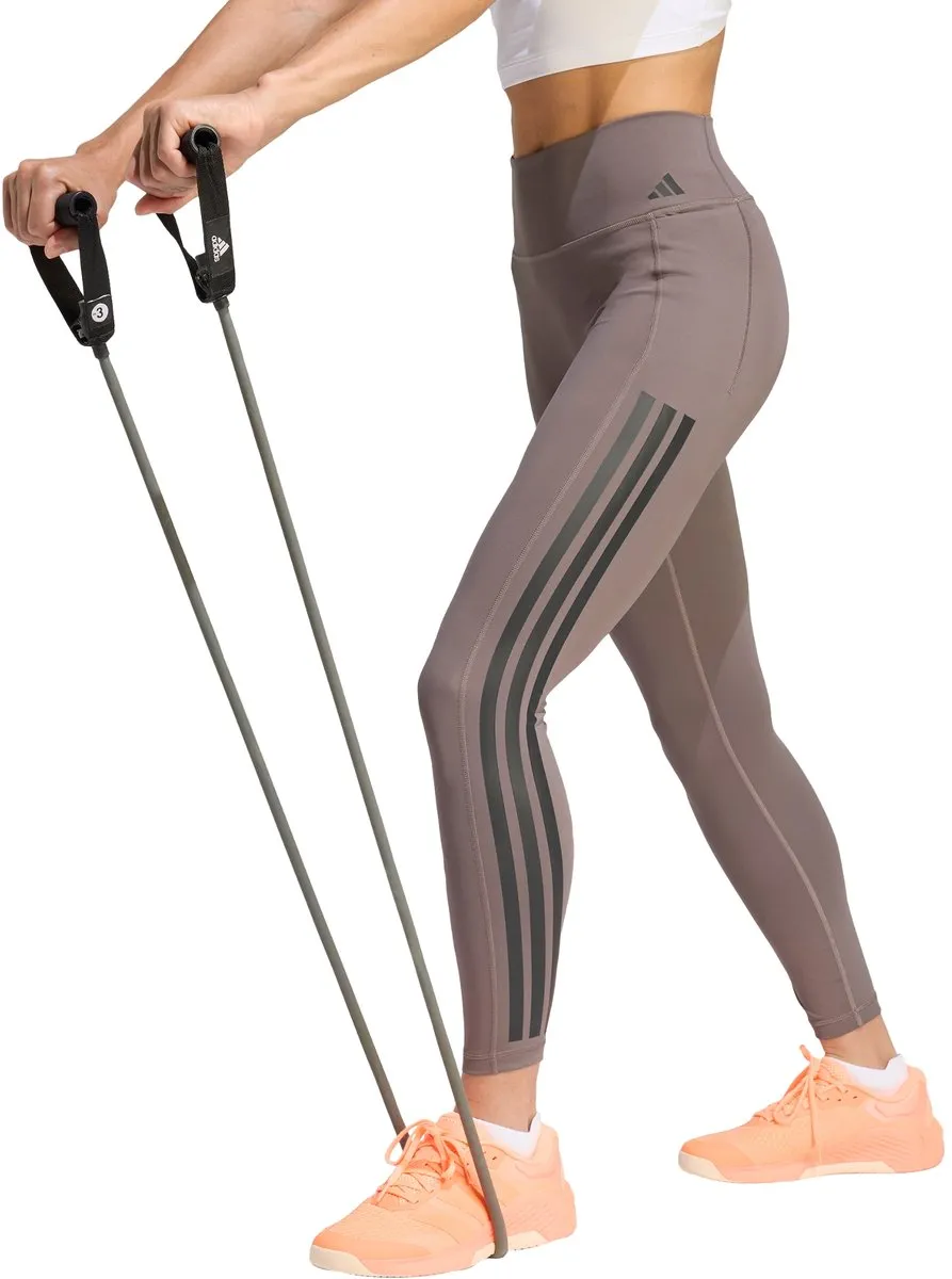 adidas Performance Optime 3-Stripes 7/8 Workoutlegging L - Bruin