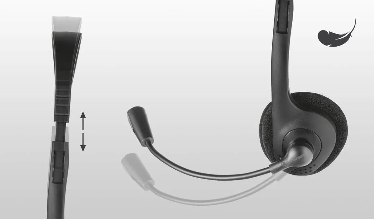 Trust HS-100 Headset Bedraad - Kantoor/Callcenter - Zwart