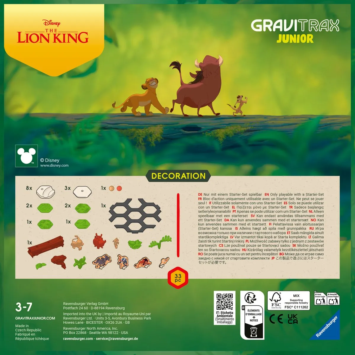 Ravensburger GraviTrax Junior Disney The Lion King Uitbreidingsset - Meerkleurig
