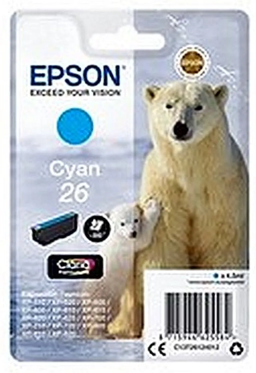 Epson 2612 C13T26124010 Inktcartridge - Cyaan 4,5ml