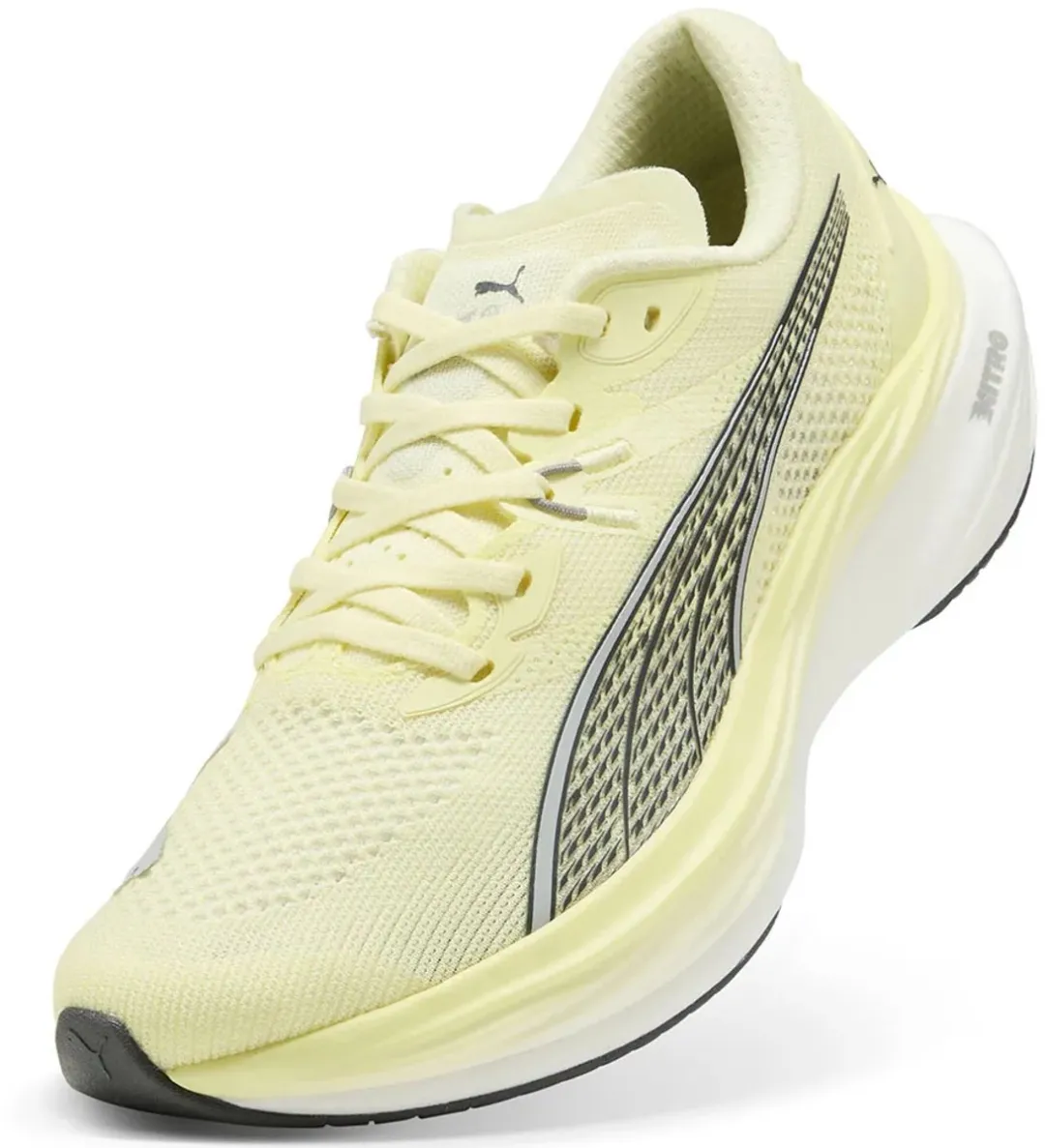 PUMA Deviate Nitro 3 Hardloopschoenen - 40.5 - Geel/Grijs