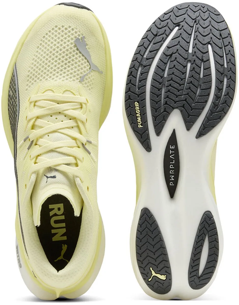 PUMA Deviate Nitro 3 Hardloopschoenen - 40.5 - Geel/Grijs