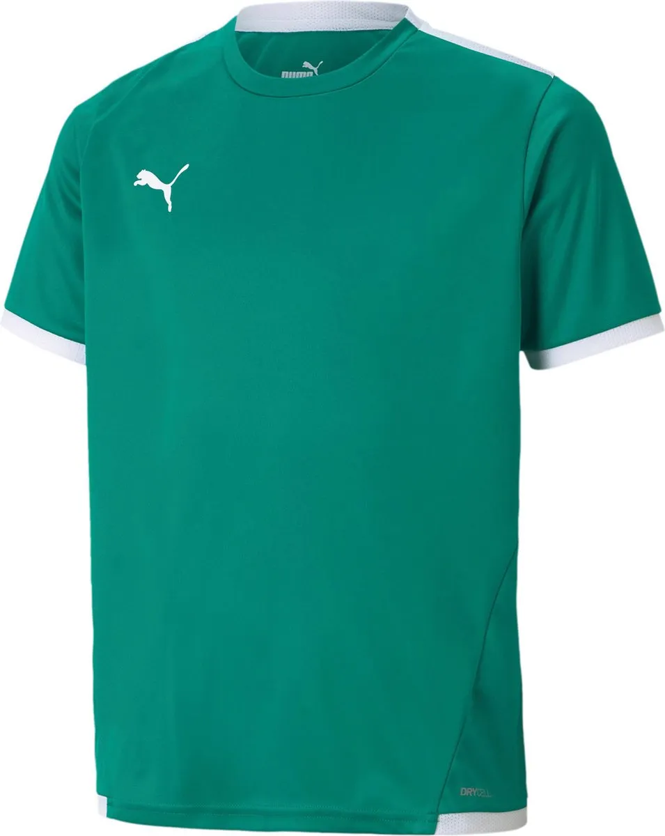 PUMA TeamLIGA Sportshirt 704925-05 - Maat 164 - Groen/Wit