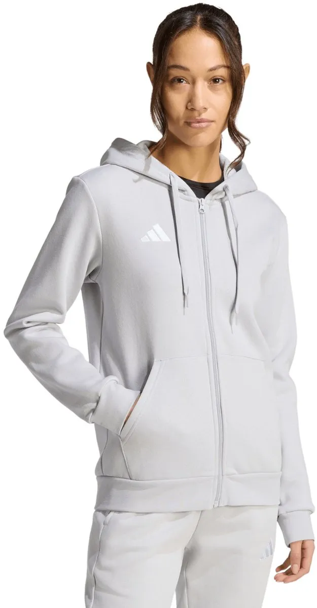 Adidas Entrada 26 Full Zip Hooded Vest Dames - Maat L - Grijs